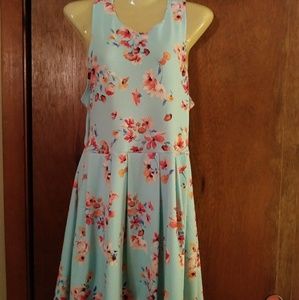 Blue sundress with flowers